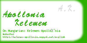 apollonia kelemen business card